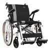 Lightweight Self-propelled Wheelchair - Fully Featured, Anti-tip, White Aluminium Frame