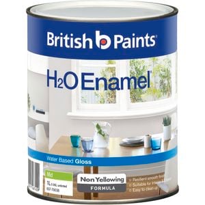 British Paints Mid Gloss H2O Enamel Paint - 1L