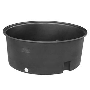RapidPlas Round Livestock Feed Trough 500 Litre - Black