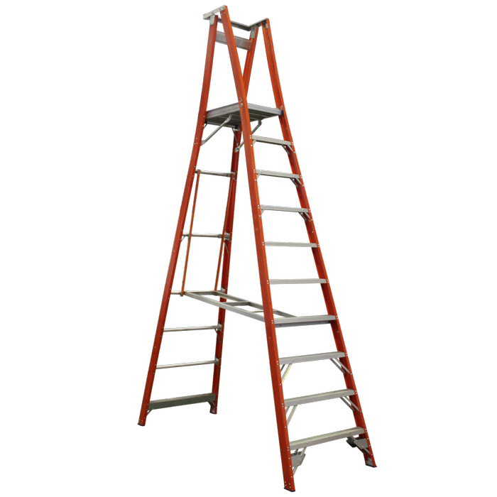 INDALEX 3.0m Industrial Fibreglass 150KG Pro Series Platform Ladder