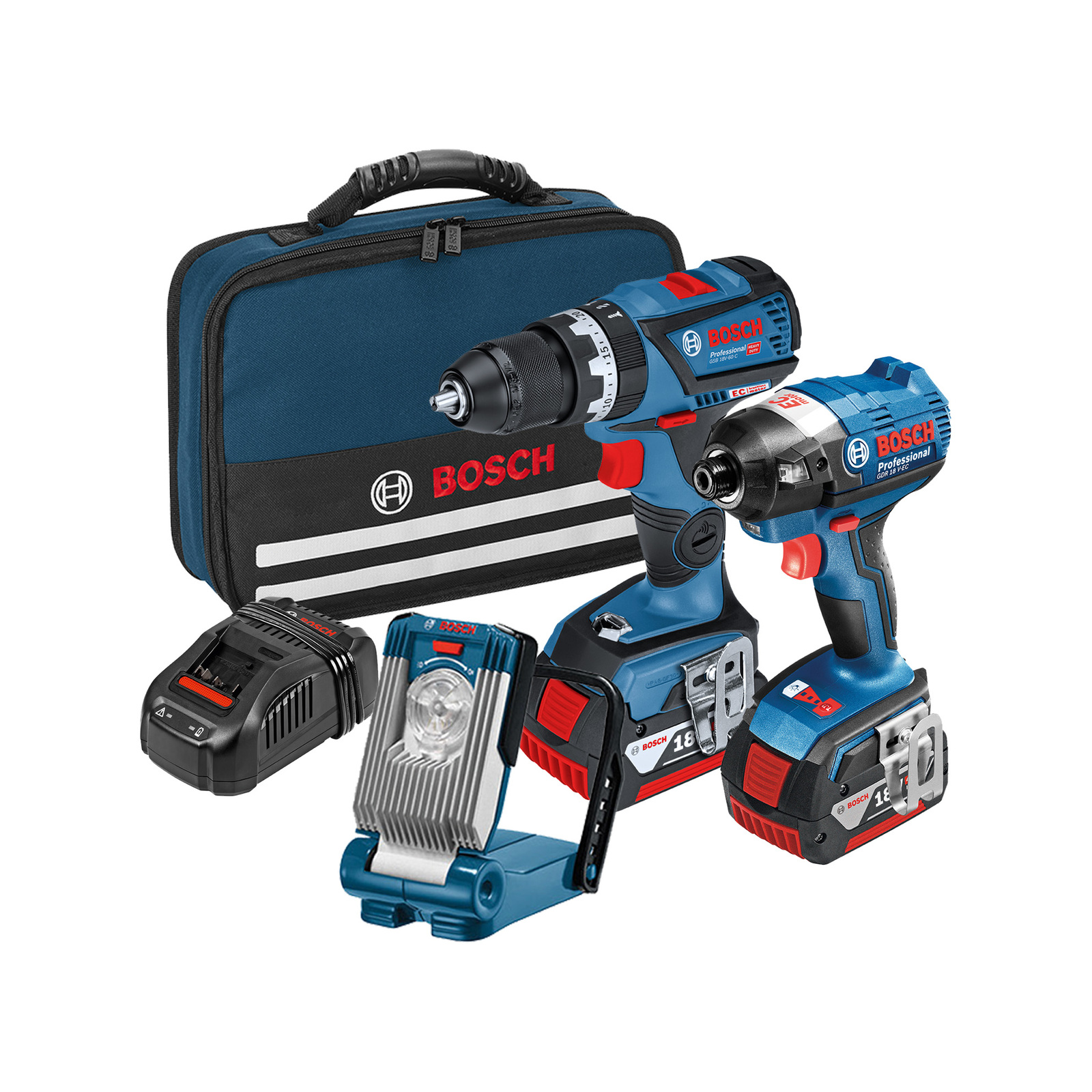 Bosch Blue 18V Brushless 3 Piece 2 x 3.0Ah Combo Kit product image