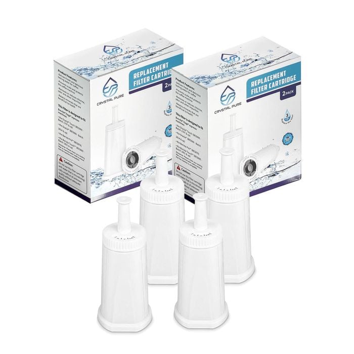 4x Water Filter Cartridge Fit Breville Claro Swiss BES008WHT0NAN1 Barista Touch Coffee Machine
