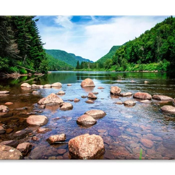 View Of Jacques Cartier River  Print 100% Australian Made 120 x 90cm  (Stretched)