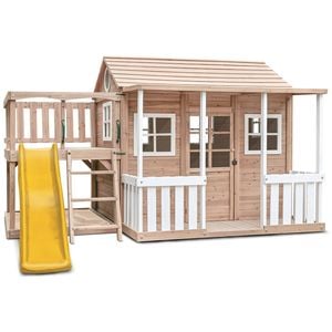 Lifespan Kids Finley Cubby House with 1.8m Yellow Slide