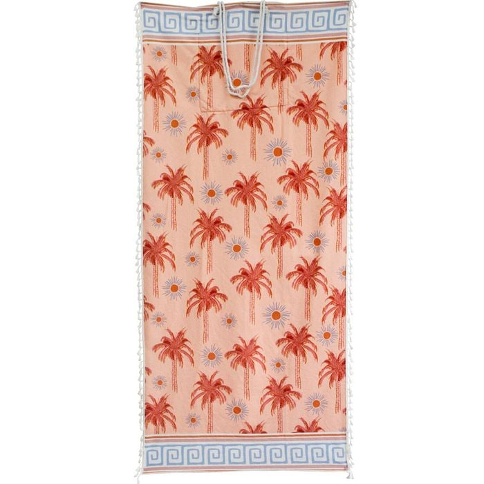 LVD Beach Towel With Portable Carry ChicTote Bag Palms Microfibre 80x180cm
