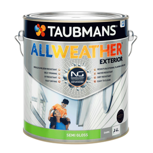 Taubmans 4L Dark Semi Gloss All Weather Exterior Paint