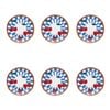 6PK Porto Valentina Porcelain Round Side Plate Cherry 20cm
