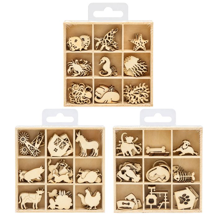 All Set Animals Wood Craft Shapes