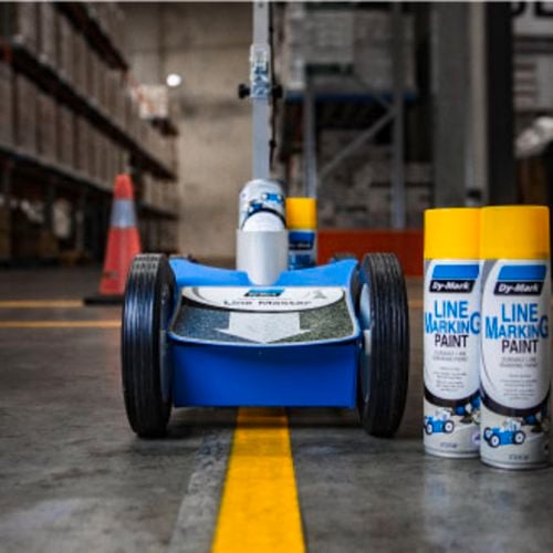 Line painted with Line Marking Paint and Line Master Machine.