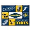 9pc Nostalgic Art Goodyear Logos 2.2/4.5cm Magnet Set Home Kitchen Fridge Decor