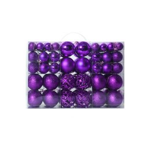 Catzon 100 Pcs Christmas Ball Ornaments Set-Purple