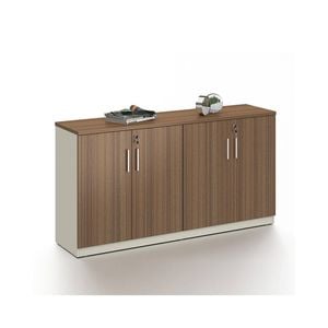 Modern ANDERSON Credenza Cabinet 160cm(W)x40cm(D)x84cm(H) - Hazelnut & Beige