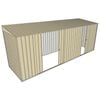 Build-a-Shed 1.5 x 5.2 x 2m Double and Single Sliding Side Door Skillion Shed - Cream