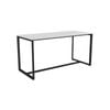 Olg Anvil Bar Leaner 4 Leg Black Frame White Top L2100mm X W900mm