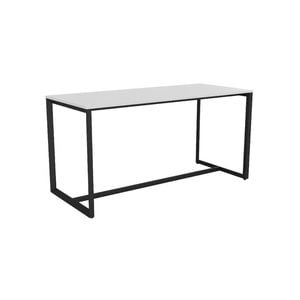 Olg Anvil Bar Leaner 4 Leg Black Frame White Top L2100mm X W900mm