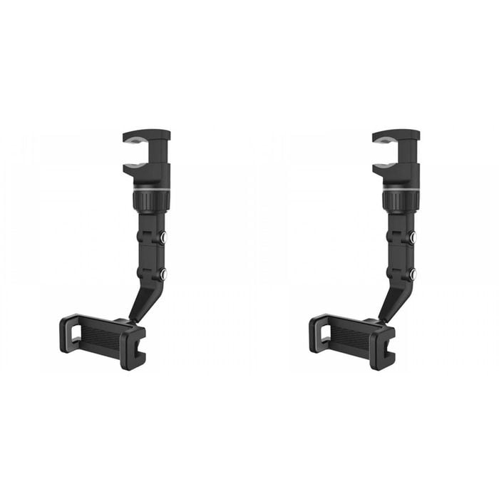 2PK Laser Car/Truck Phone Holder Rear Vision Mirror Mount - Black