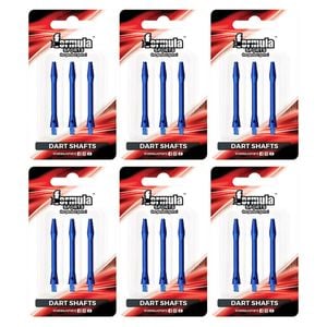 6x 3pc Formula Sports Alloy Coloured Shafts Short 35mm - Assorted