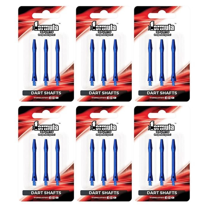 6x 3pc Formula Sports Alloy Coloured Shafts Short 35mm - Assorted