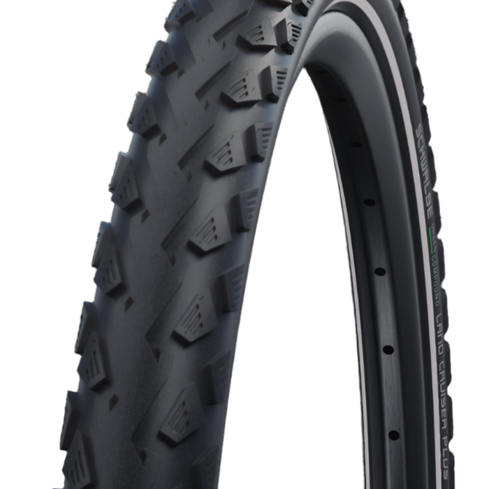 Schwalbe Landcruiser Plus 28 X 2.15" Puncture Guard Reflective Sidewall E-25 Green Compound Tyre