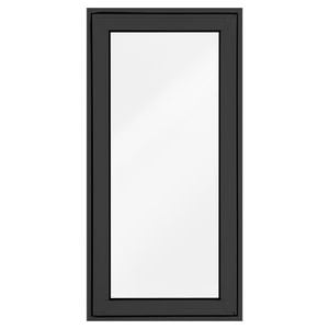 Polar     View 600 x 1200mm Black Frosted Glass Openable Double Glazed Window