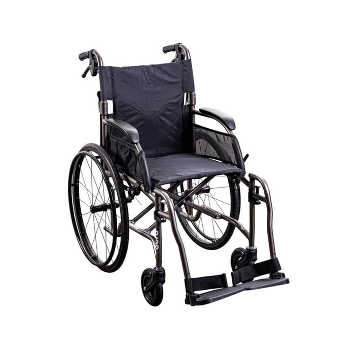 Unicare Health-410mm-Meteor Grey-Aura-Lightweight Manual Wheelchair