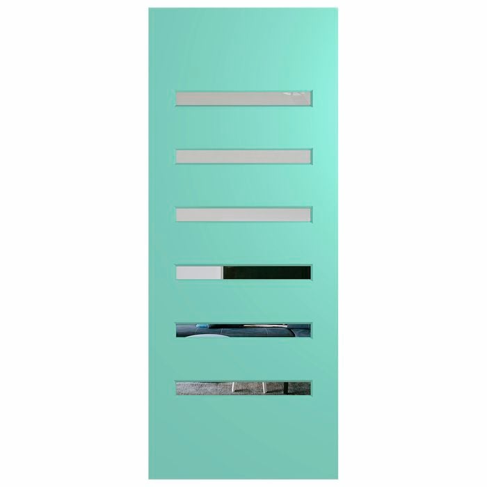 Hume 2040 x 820 x 40mm Verve External Door VER6 - Clear Glass