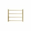 Commercial Round 4 Bar Brushed Gold PVD Heated Towel Rail