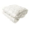Riley White Chevron Faux Fur Throw Rug 127 x 152 cm