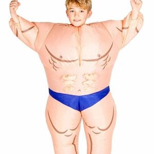 Inflatable Muscle Man Kids Bodybuilder Costume - One Size