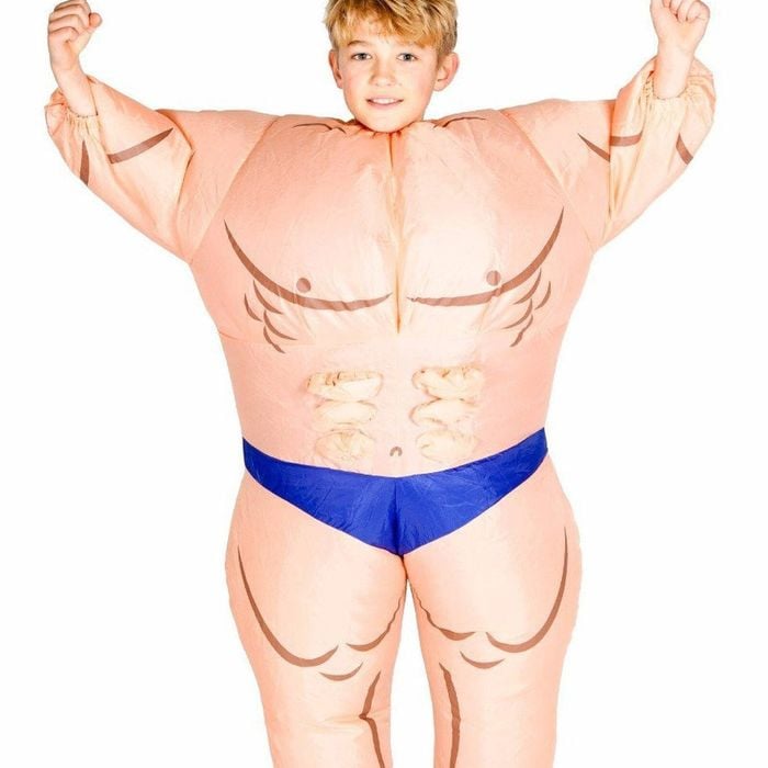 Inflatable Muscle Man Kids Bodybuilder Costume - One Size