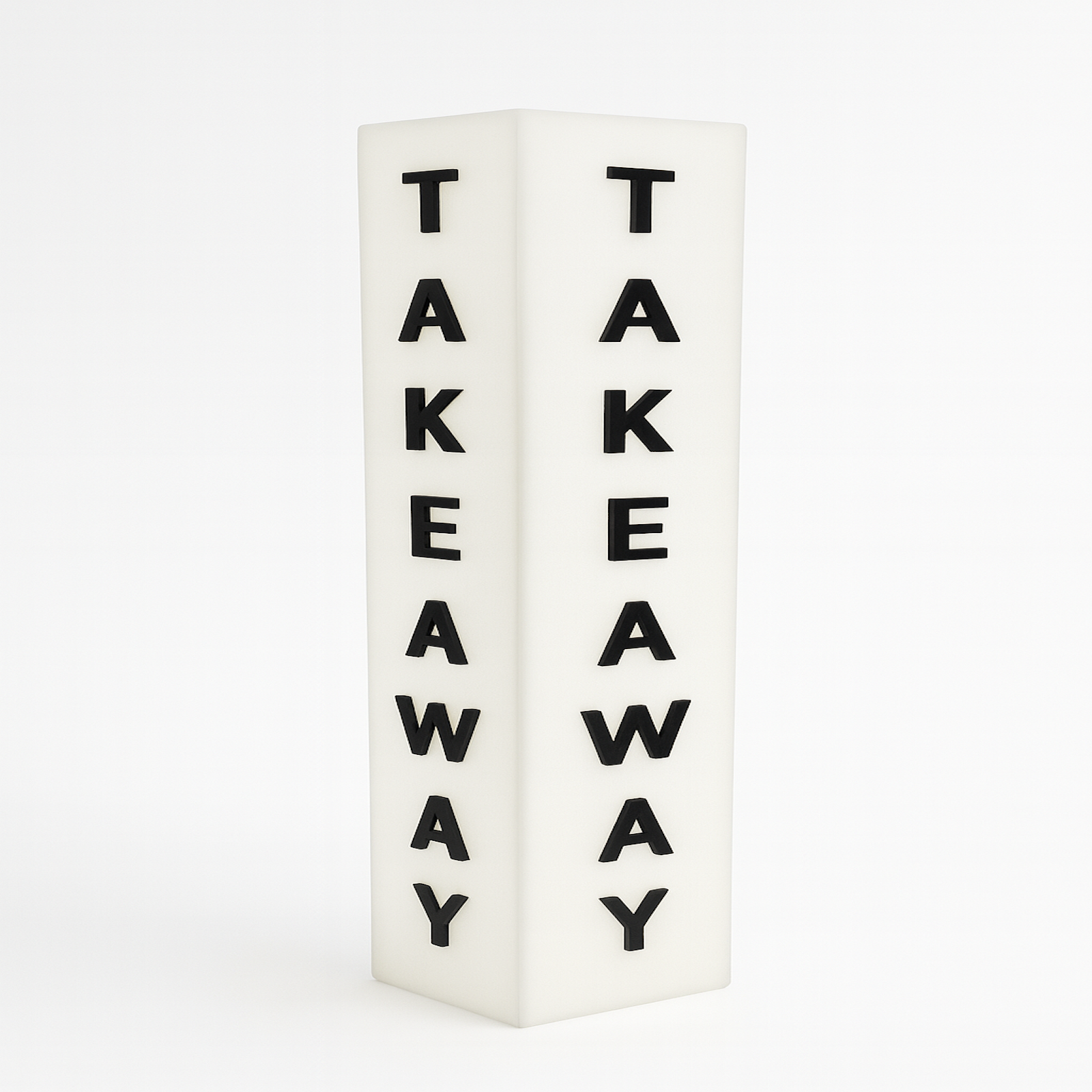 Portable Frameless Lightbox Takeaway 350mmx80mmx80mm