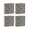 4pk Cdsi Essential Box Cushion Stripe Recycled Cotton Polyester Grey 40x40x8cm