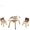 All 4 Kids My Little Kitten Solid Timber Table And Chair Set
