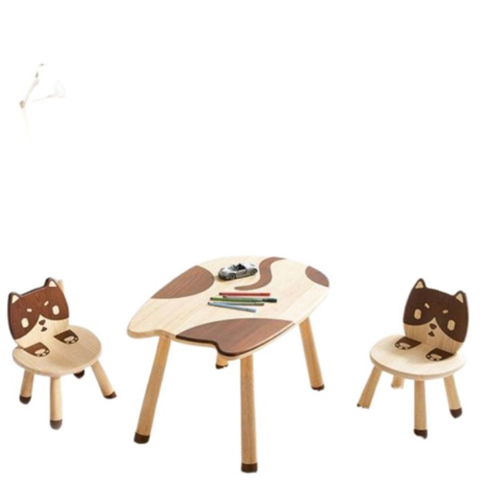 All 4 Kids My Little Kitten Solid Timber Table And Chair Set