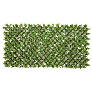 Un-Real 180 x 90cm White Bougainvillea Artificial Expandable Hedge Trellis