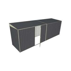 Build-a-Shed 1.5 x 6 x 2m Single Hinged Side Door Skillion Shed - Grey
