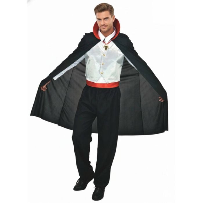 S Vampire Costume Adult Dracula Costume W/ Cape Party Dressup