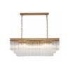 MARF Rectangle 3-tier Crystal Chandelier 15 Light (Brass)