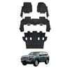 AUSGO 3-Row Set 7D Injection Floor Mats for Toyota Land Cruiser Landcruiser 300 LC300 7-Seat 2021-Onwards Floor Liners