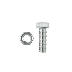 Pinnacle M6 x 35mm Zinc Plated Hex Head Bolts And Nuts - 4 Pack