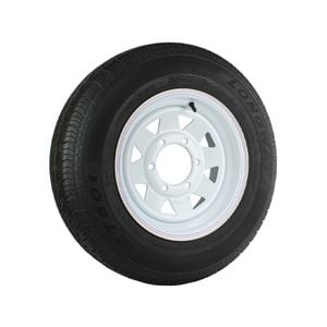 Sunrise Trailer 14" Wheels Rim And Tyre Fitted - Landcruiser 6 Stud, 195r14lt - White - Wrtlc14p195