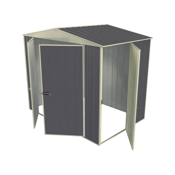 Build-a-Shed 2.3 x 1.5 x 2.3m Gable Single Hinged Side Door Shed - Grey