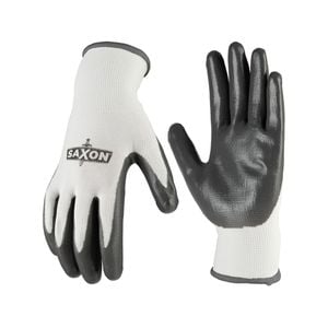 Saxon Large Nitrile Dipped Garden Gloves - 6 Pack