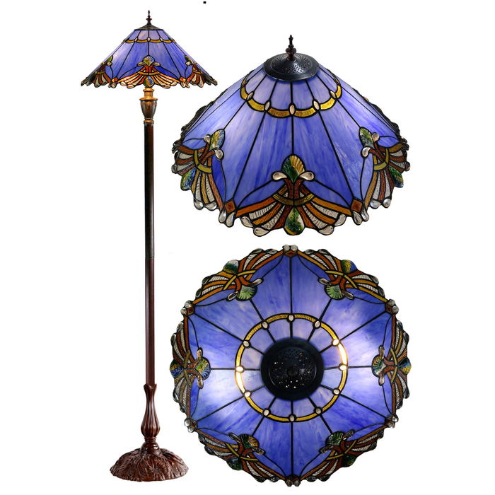 G&g Benita Periwinkle Floor Lamp