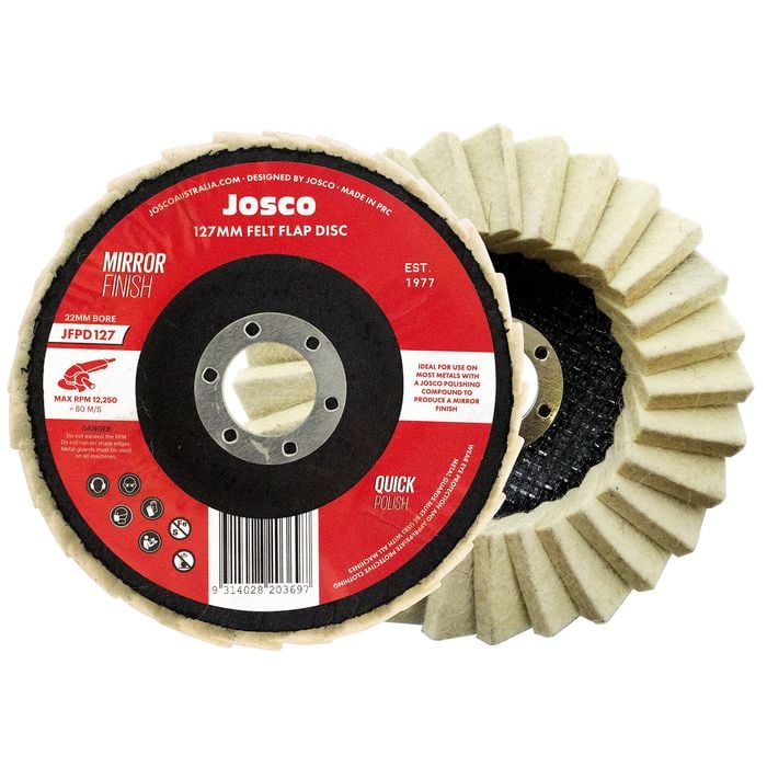 Josco 127 x 22mm Felt Flap Disc