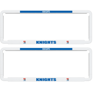 Nrl Car Number Plate Frame - Set Of Two - Newcastle Knights - Front/back
