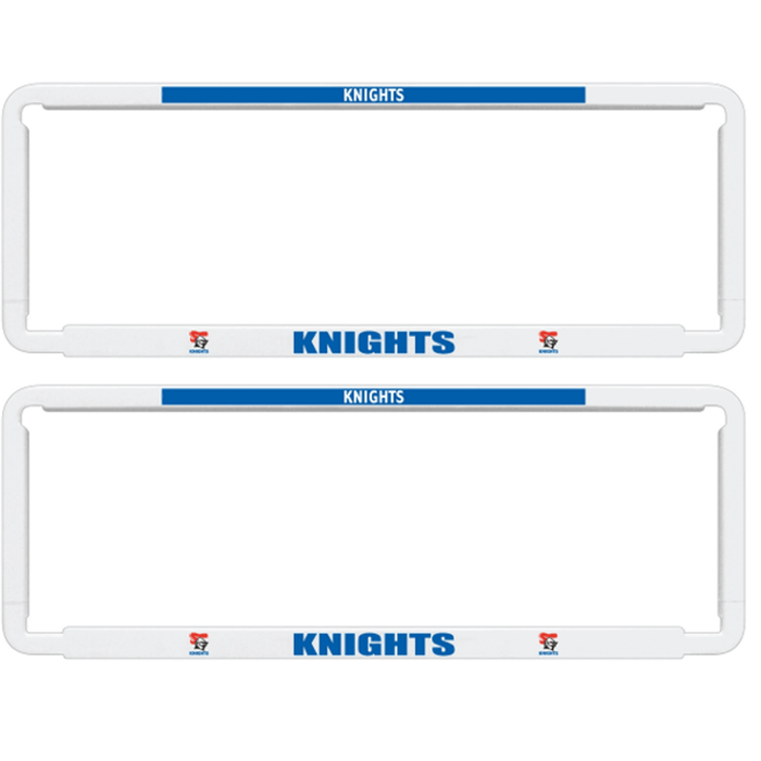 Nrl Car Number Plate Frame - Set Of Two - Newcastle Knights - Front/back