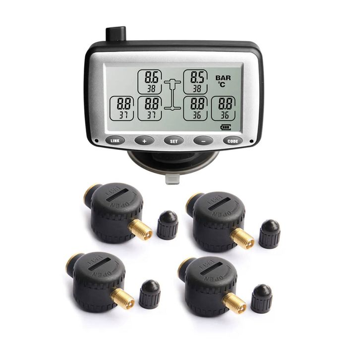 Caravan Trailer Tpms With High-pressure Flow-thru 4x Sensors