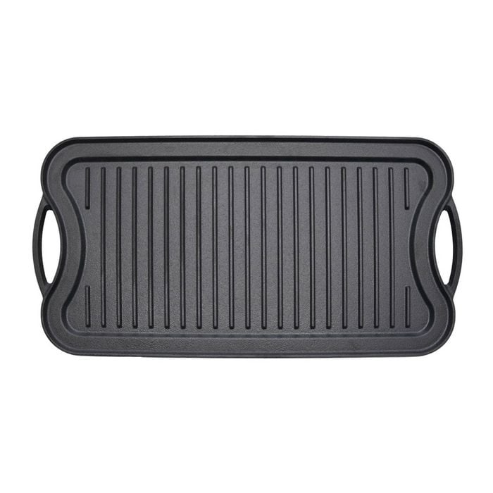 Toque Reversible Cast Iron Griddle Plate 50.5cm Non Stick Bbq Skillet