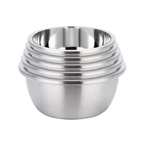 SOGA 5Pcs Polished Stainless Steel Mixing Bowl